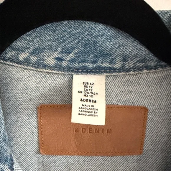 H&M Light Blue Denim Jean Jacket - Picture 4 of 5